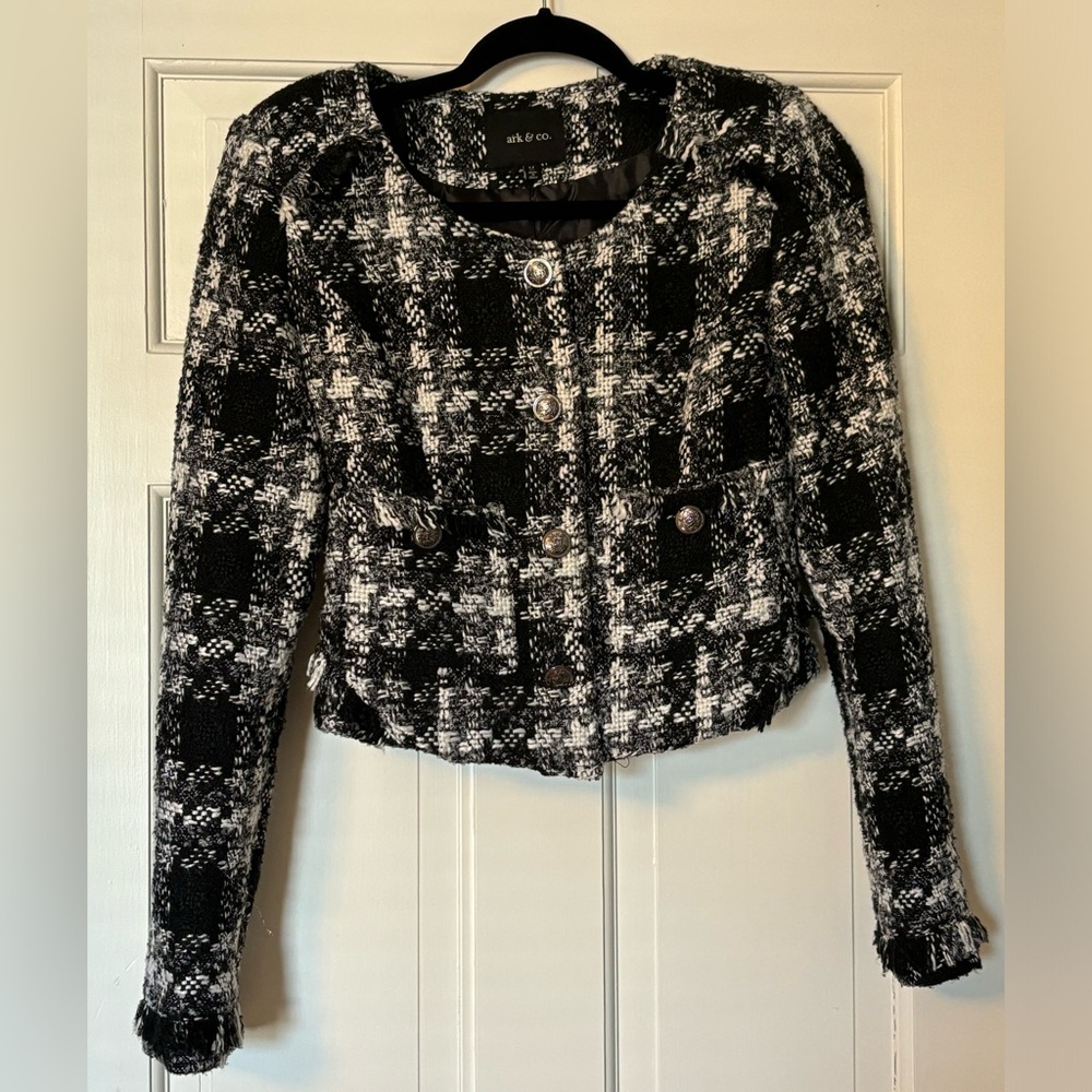 Ark & Co. Woven Plaid Blazer